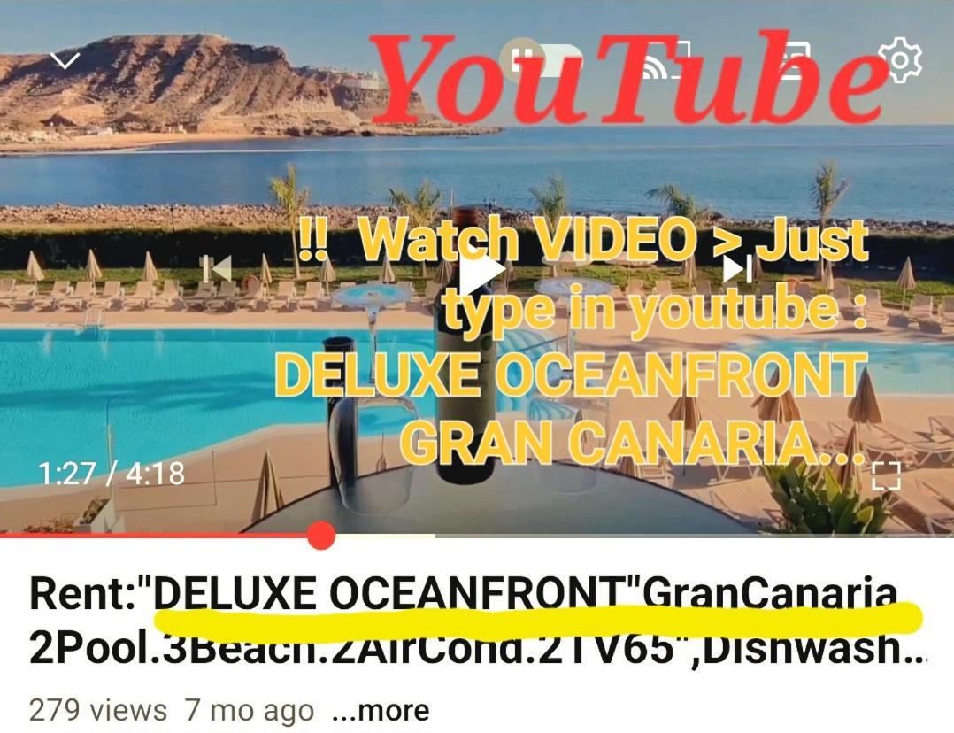 Oceanfront Deluxe-45M,Heated Pools,2Aircondition, 2Tv-65",Dishwasher,600Mb,Lift,Amadores View ! プラヤ・デル・クーラ エクステリア 写真